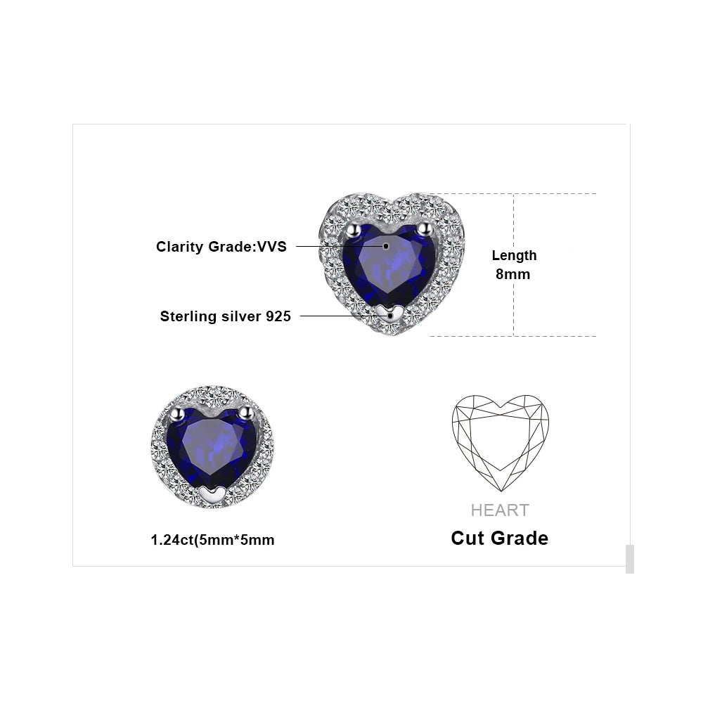 Blue Heart Earring