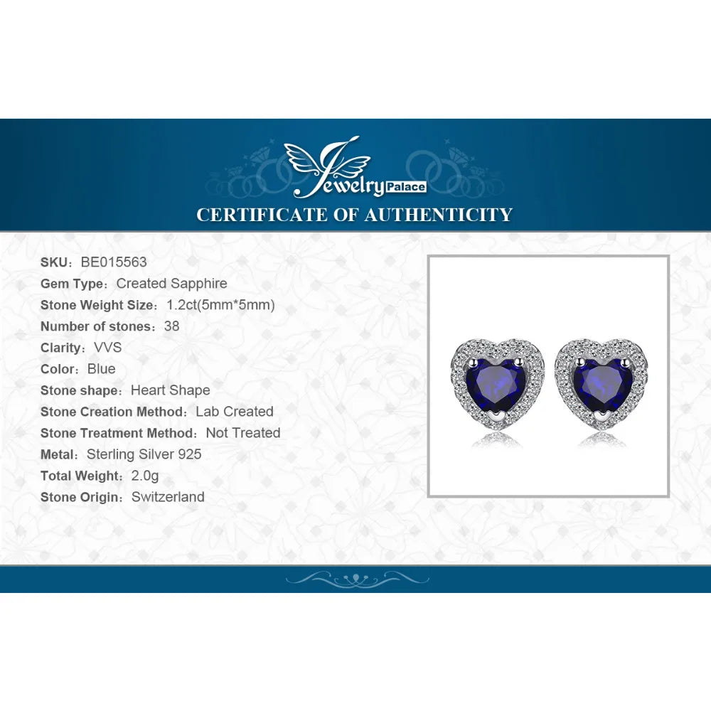 Blue Heart Earring