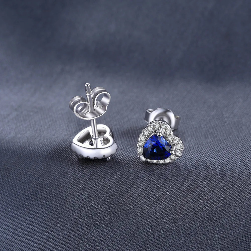 Blue Heart Earring
