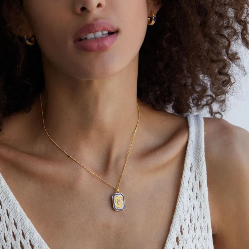 Blue Flam Necklace