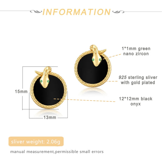 Black  Snake Earring