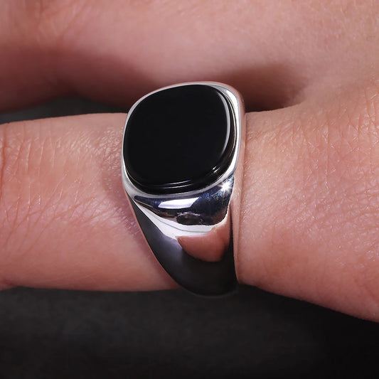 Onyx Drop Ring