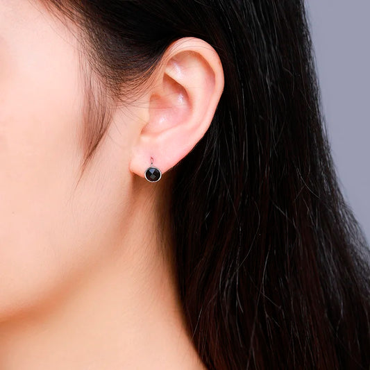 Black Silk Earring