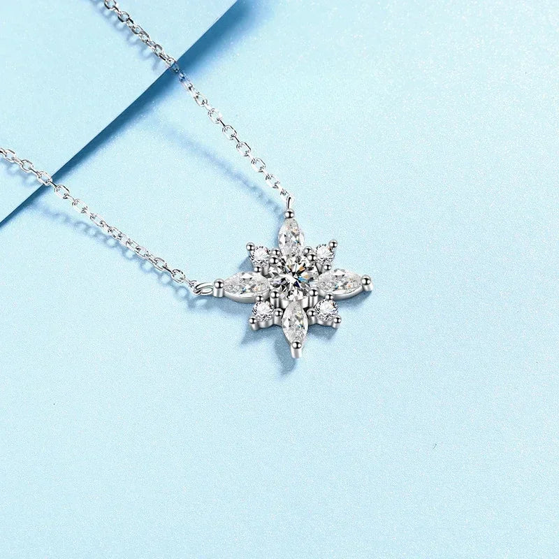 Platinum Rose Necklace