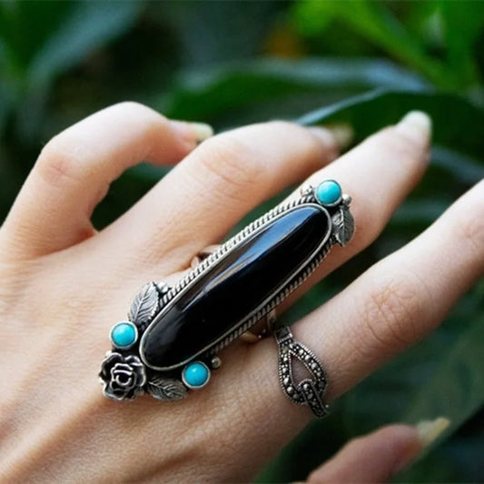 Boho Black  Ring