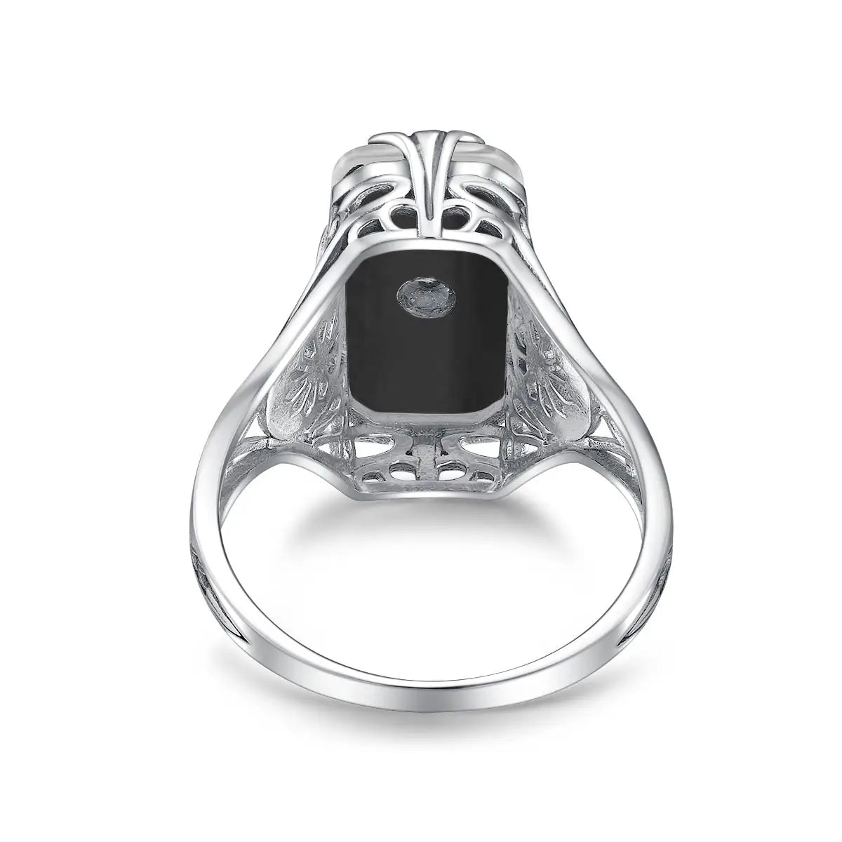 Onyx Bloom Ring