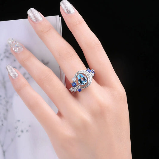 Crystal Wave Ring